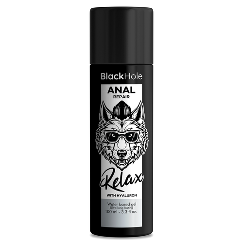 BLACK HOLE - RÉPARATION ANALE RELAX À BASE D'EAU AVEC HYALURON 100 ML